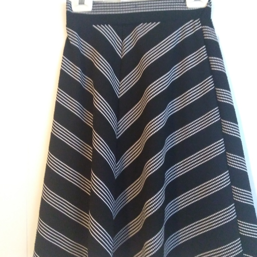 Black and White Striped Skirt
